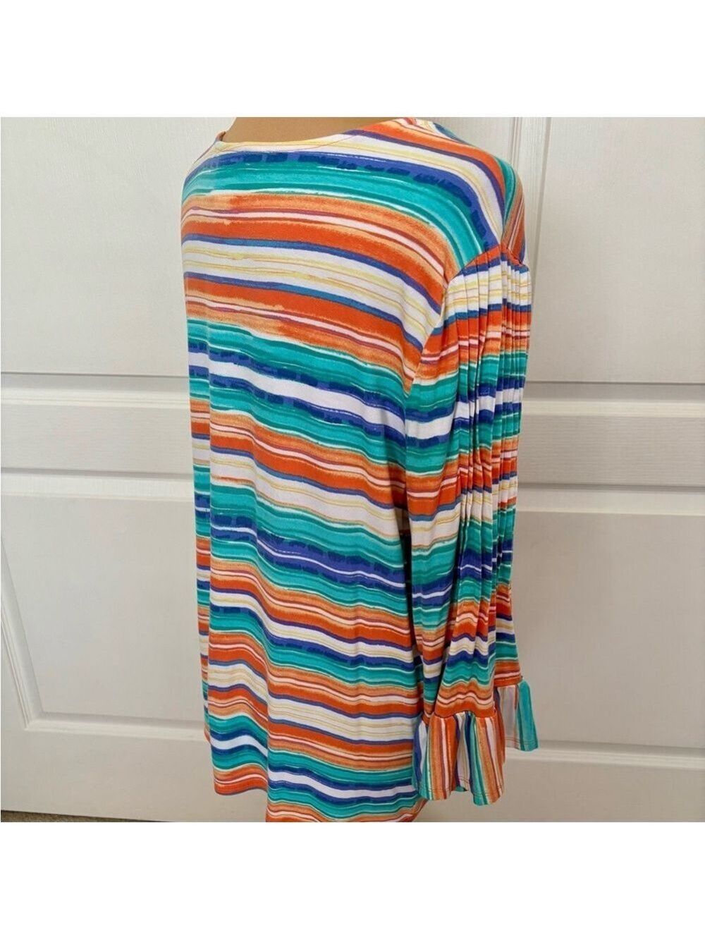 Ruby Rd Multicolor Stripe Blouse XL - Picture 7 of 10